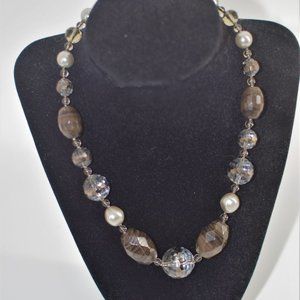 Vintage TALBOTS Bold Lucite Faux Pearl Necklace